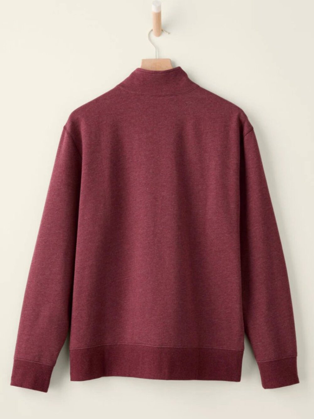 GARNET HILL mens french terry quarter zip sweatshirt (L) - Picture 3 of 3